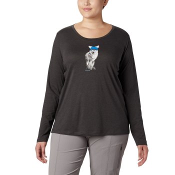 Columbia Ženske Majice S Kapuljačom - Ruby Falls Long Sleeve Plus Size Sive | YOSP-49680